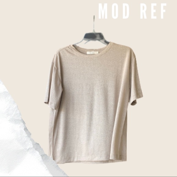 Mod Ref Tops - NWOT Mod Ref Shimmer Champagne T-Shirt